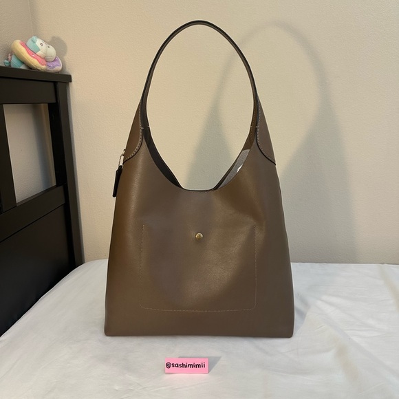 NWOT Coach Brooklyn Shoulder Bag 39 - Dark Stone (Biggest Size) - Picture 2 of 7
